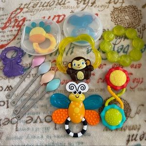 Non Toxic Teether, Spoon & Rattle Bundle